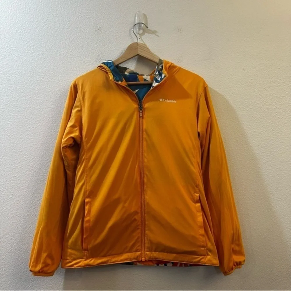 Columbia Pixel Grabber Youth‎ Size Large Girls Reversible Hooded Jacket Colorful